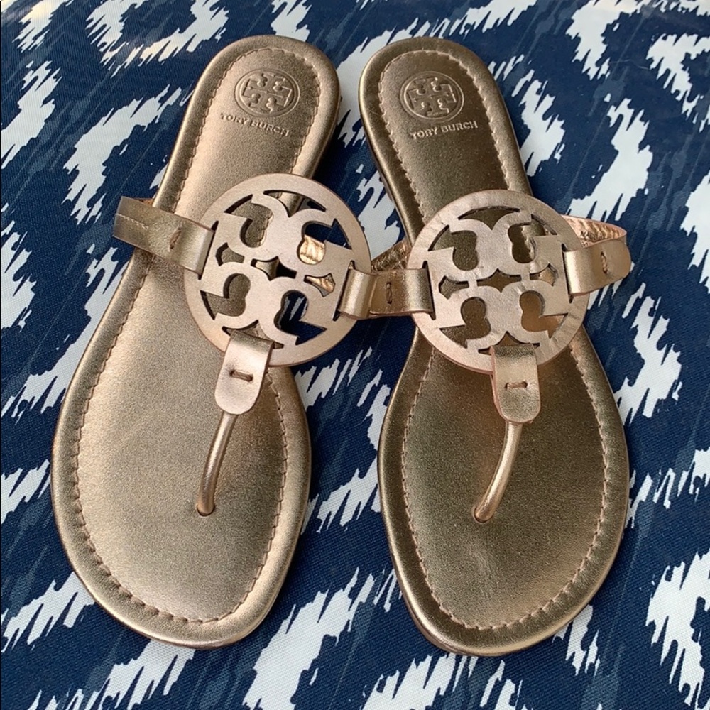 Tory Burch Miller Sandal - 8.5M Rose Gold NNB